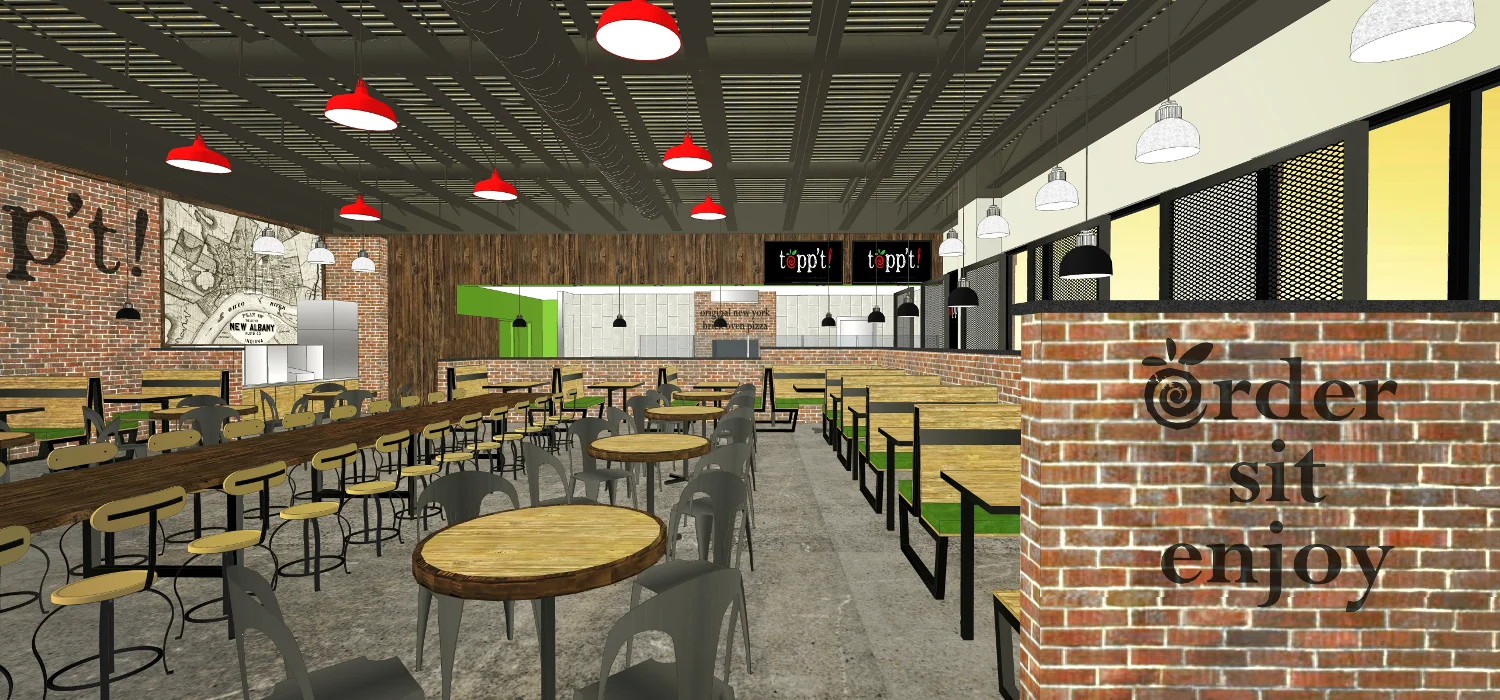 Topp't Pizza餐厅室内外装修项目丨美国丨FOXWORTH ARCHITECTURE PLLC-11