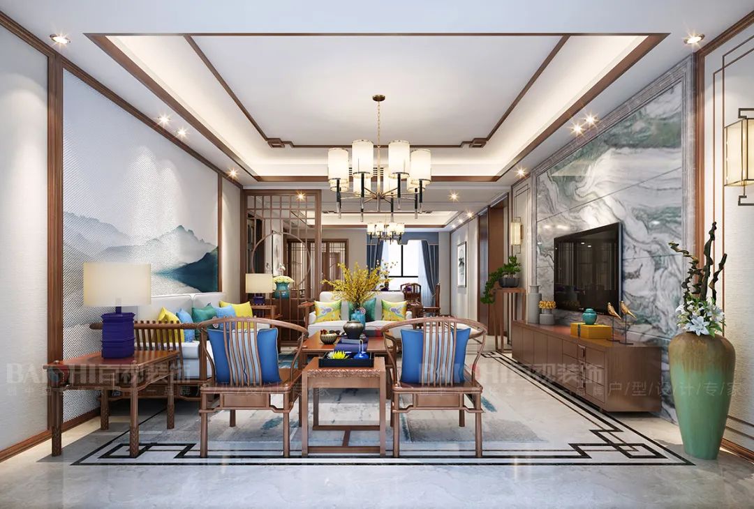 新中式风格设计案例赏析 | 东方美学与现代元素的完美融合-96