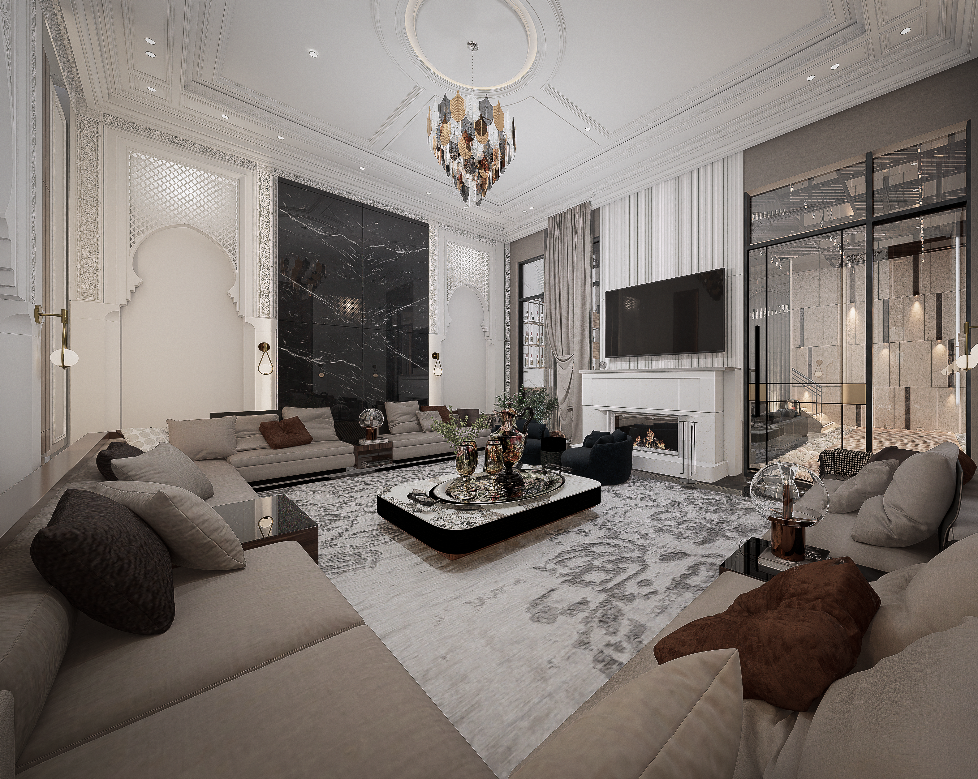 艾因花园和休闲区丨The Diwaniya Design-22