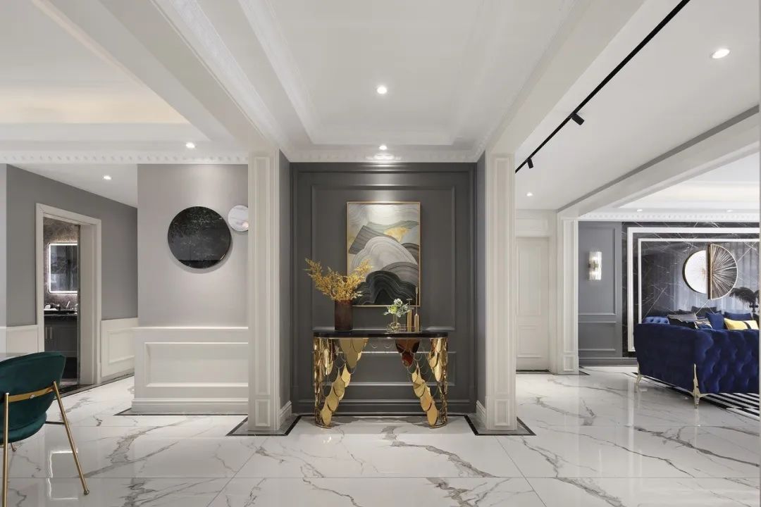 鑫界帝王国际样板间 | 现代轻奢风格下的古典艺术对话-22