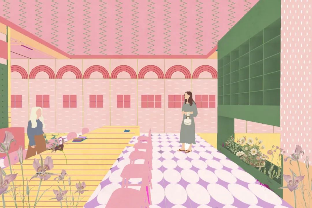 大四毕设吸睛“粉色展板＋可移动模型”！将美育体验与乡土文化结合，台格斗村研学基地的美育空间“变形记”！-126