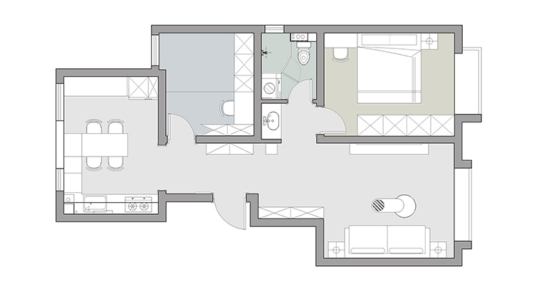 北京金隅学府89㎡复古原木风住宅设计丨中国北京丨久栖设计-60