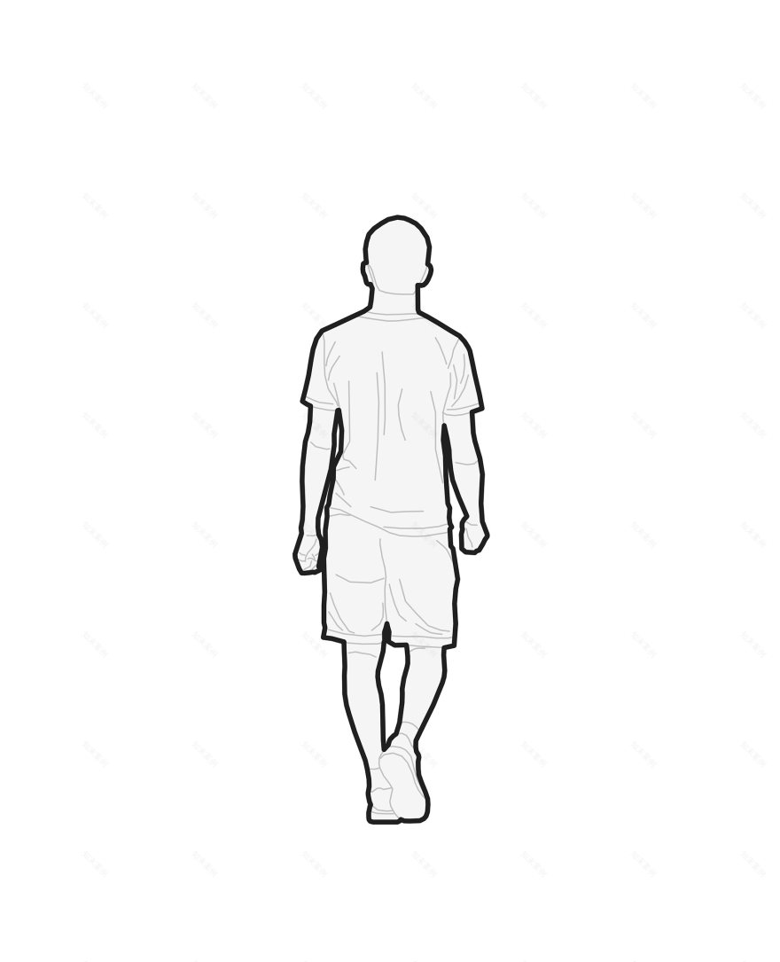 Revit人物轮廓族集-16