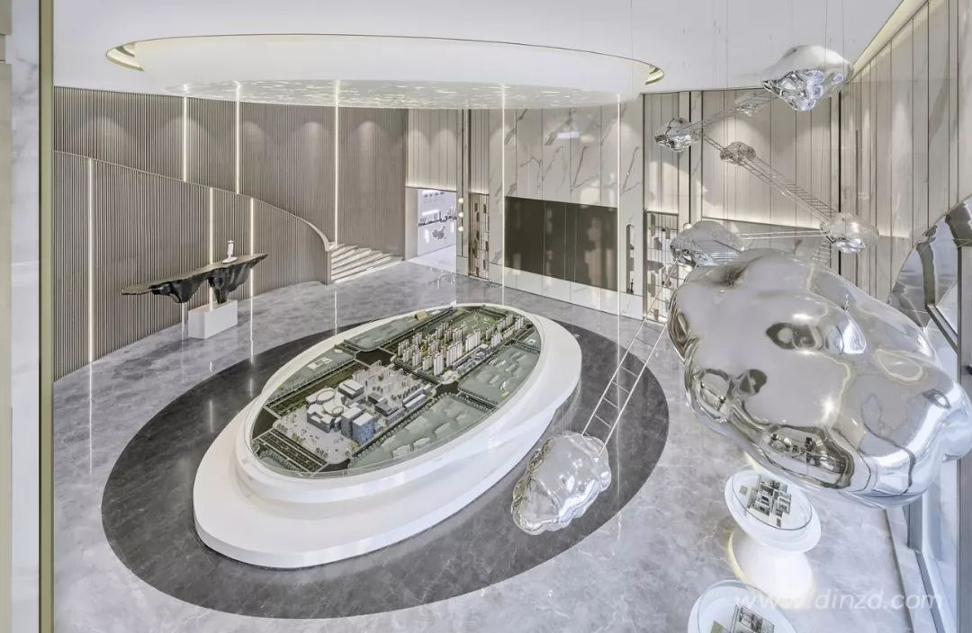 《云水谣》现代轻奢售楼处,融入自然元素,打造优雅空间-17