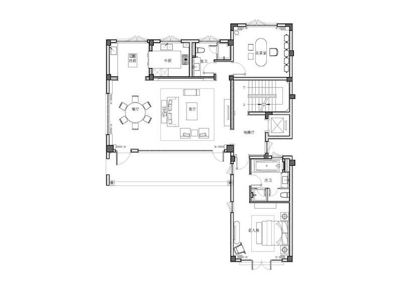 嘉兴桐乡濮园杏林苑S340户型合院样板房软装工程-71
