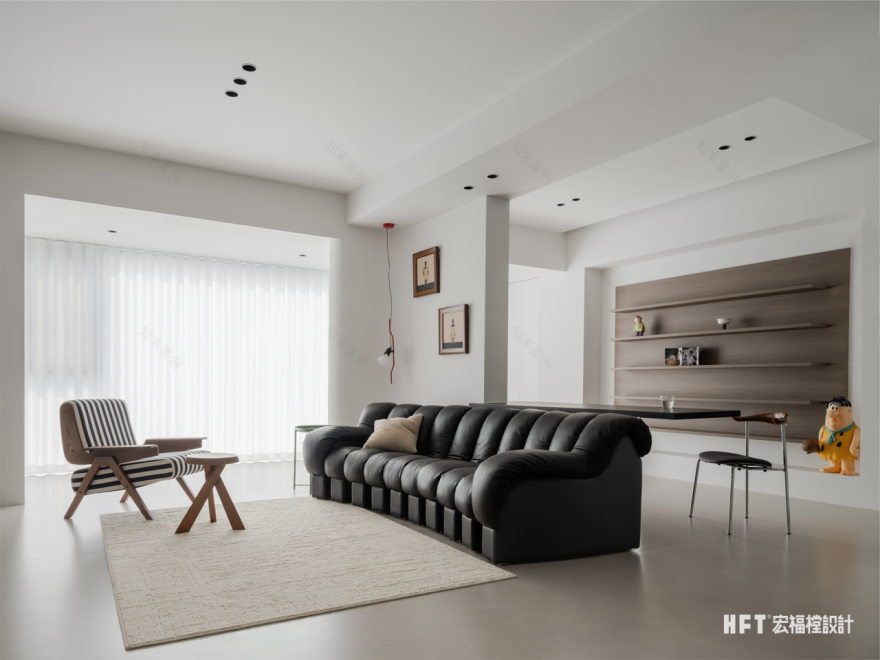 宏福樘设计 · 125㎡极简添趣,呈现多元中古摩登风貌丨中国成都-17