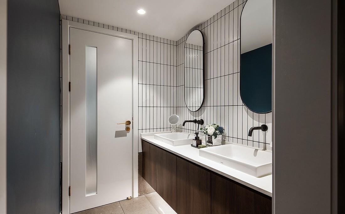 深白设计丨平层丨抛弃电视不要客厅，住进全能的复古图书馆-19