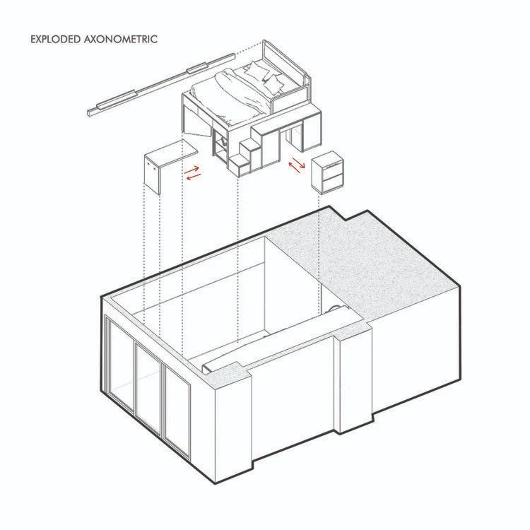 25㎡微型公寓设计丨印度丨Co in Collaborative Lab-13