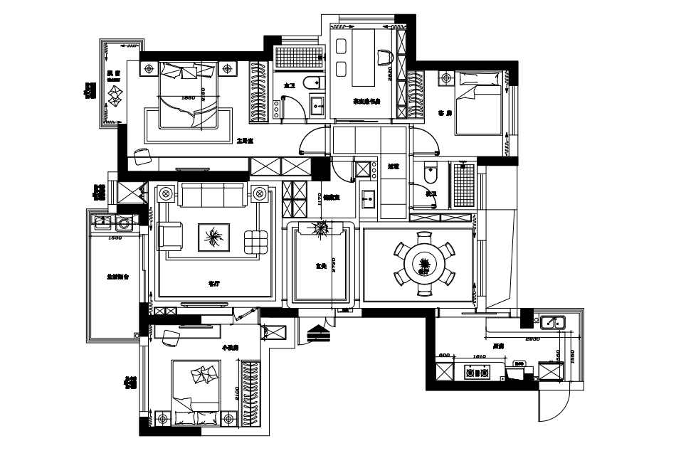 【中博案例】不拘一格的136㎡新中式,古风墨韵,打造高雅宁静住所!-13