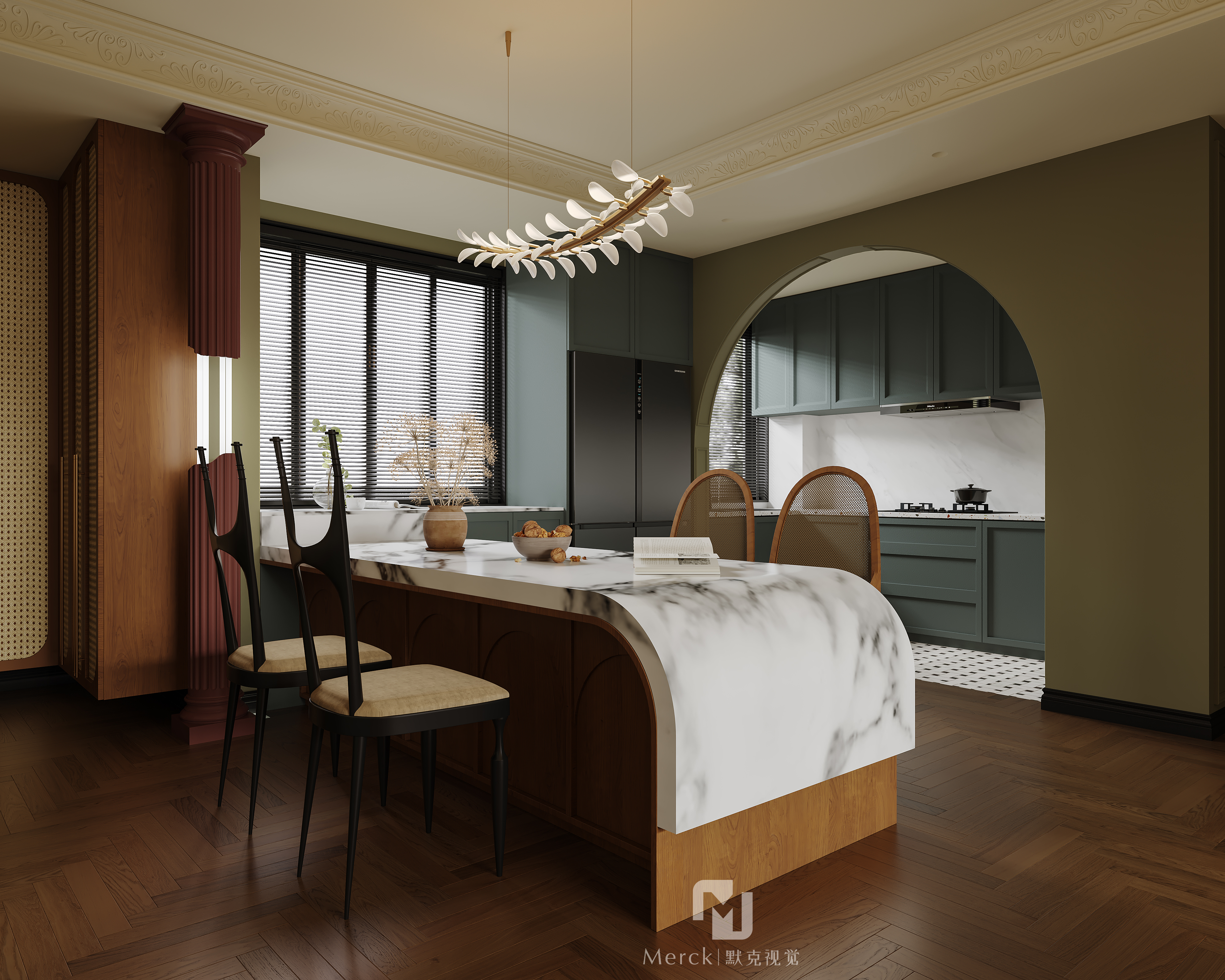 南洋复古风室内设计丨中国南京丨Merck 默克视觉设计-15