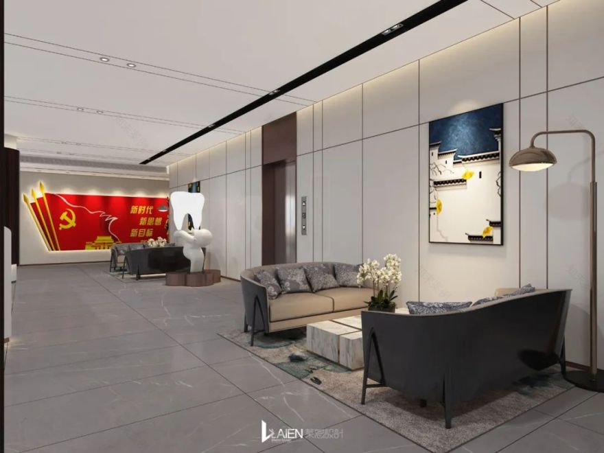 茂菊口腔上海总部办公室 | 新中式风格的海纳百川设计-19