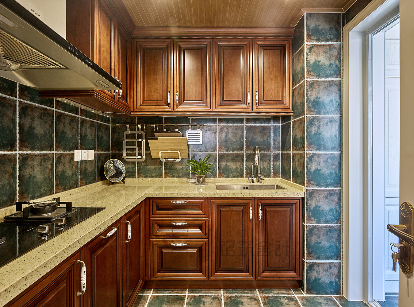 北京 80㎡美式复古家居,色彩家打造温暖空间-18