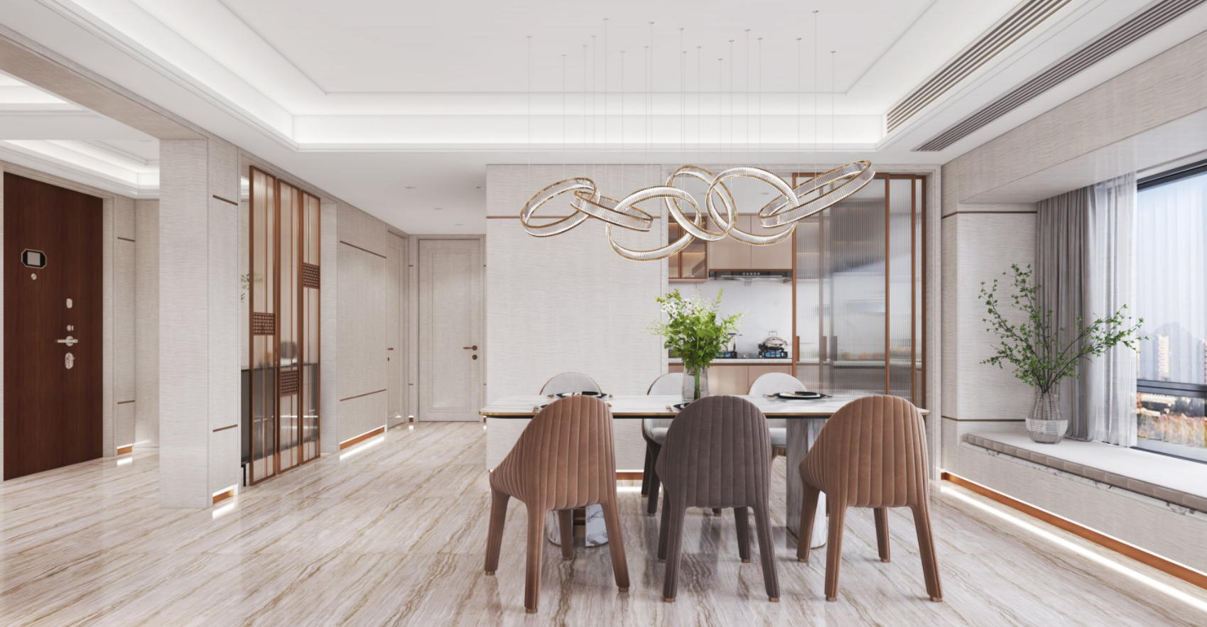 现代港式轻奢平层设计-7