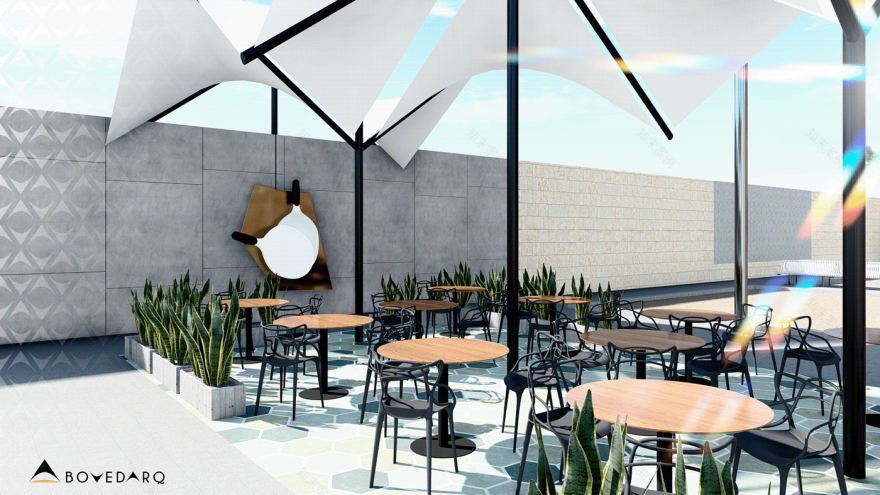 Anastasiya Gushchina丨体育馆丨Proyecto de diseño para Canchas de Beach Tennis-0