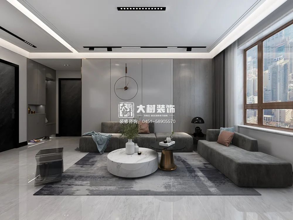 绿地中央广场 80㎡轻奢风新家,马宁设计师打造极致简约空间-13