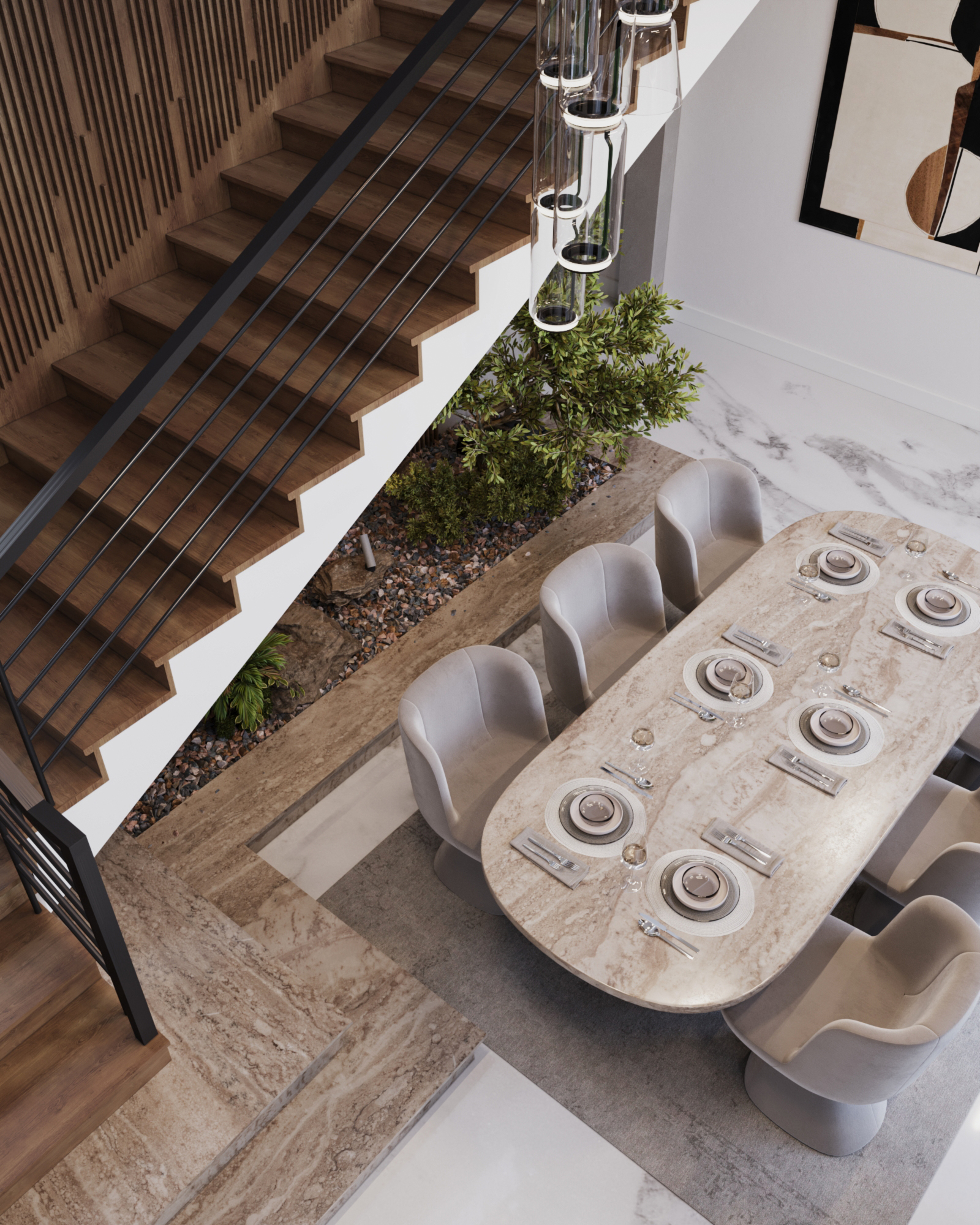 Stairs Hall & Dining-5