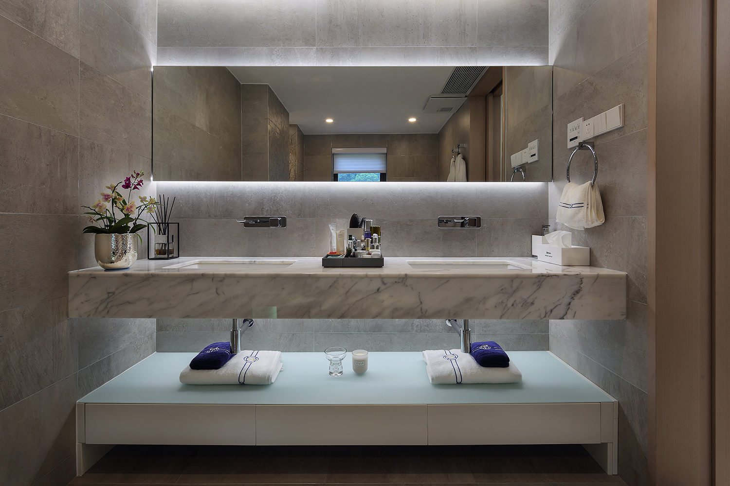 漾设计Young Design｜深圳罗湖区京基云景梧桐—《山间新雨》-55