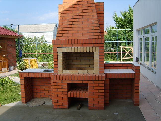 砖砌烧烤炉建造-4