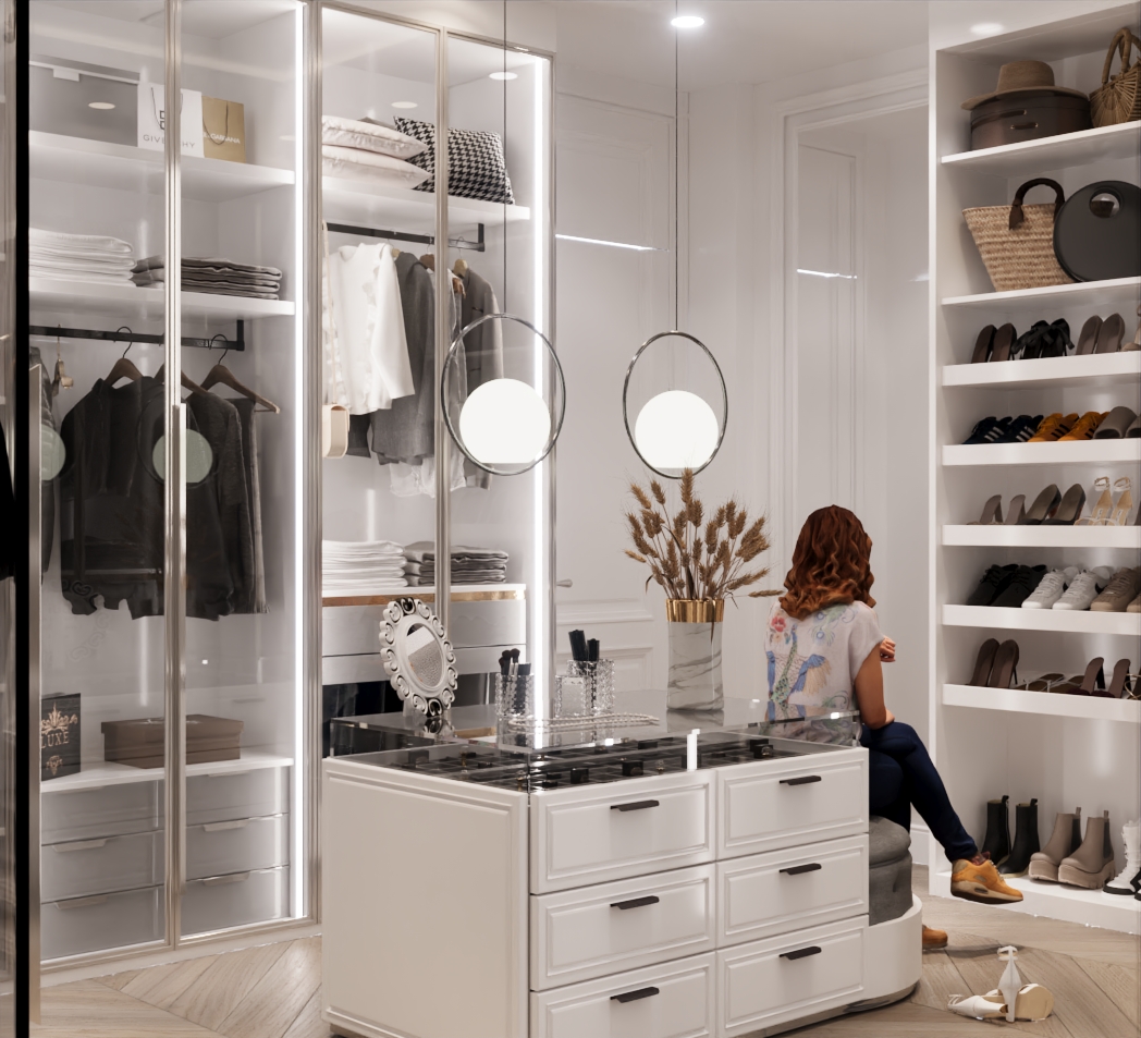 新古典更衣室室内设计-2