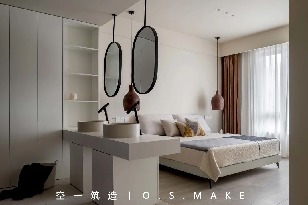 轻侘寂美学 · 重庆公园大道140平米三室一厅设计案例丨中国重庆丨空一筑造-88