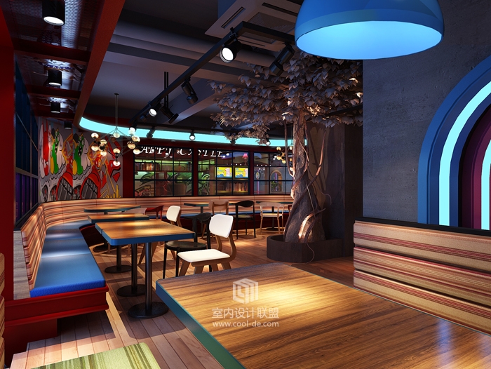 成都西餐厅装修设计——小牛凯西主题餐厅装修设计-4
