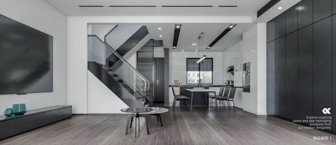 现代简约四季美庐,黑白灰纯空间演绎自然与家-11