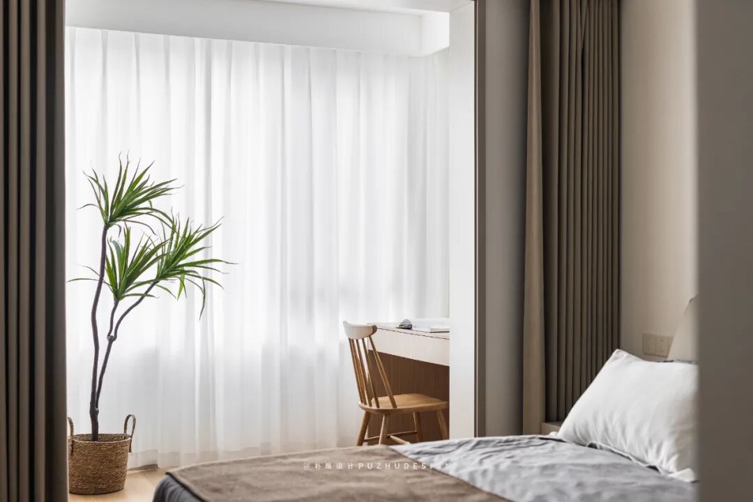 PUZHU朴筑设计|温馨奶咖色，现代奶油风-84