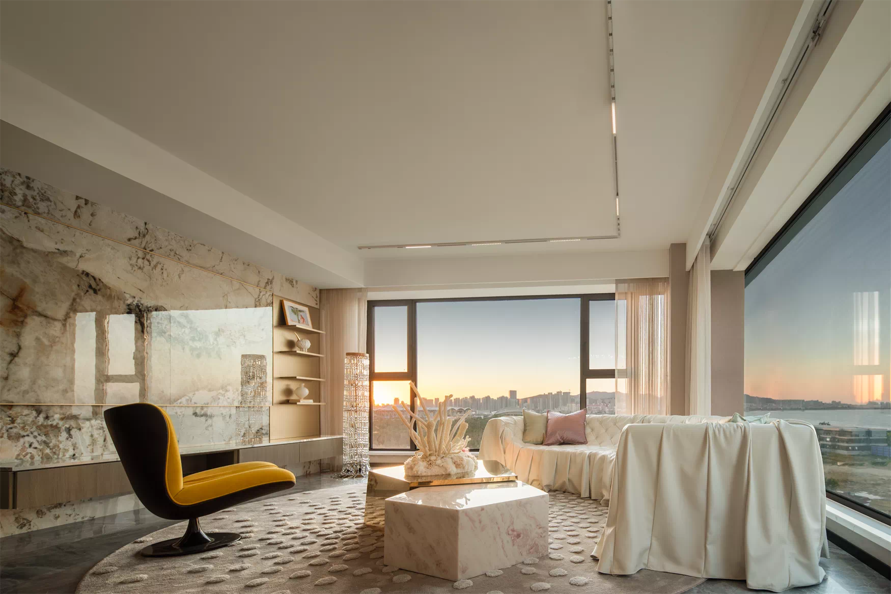 万科天琴湾 150 户型样板间丨萨尔瓦多滨海丨元禾大千(软装),HBA(硬装)-3