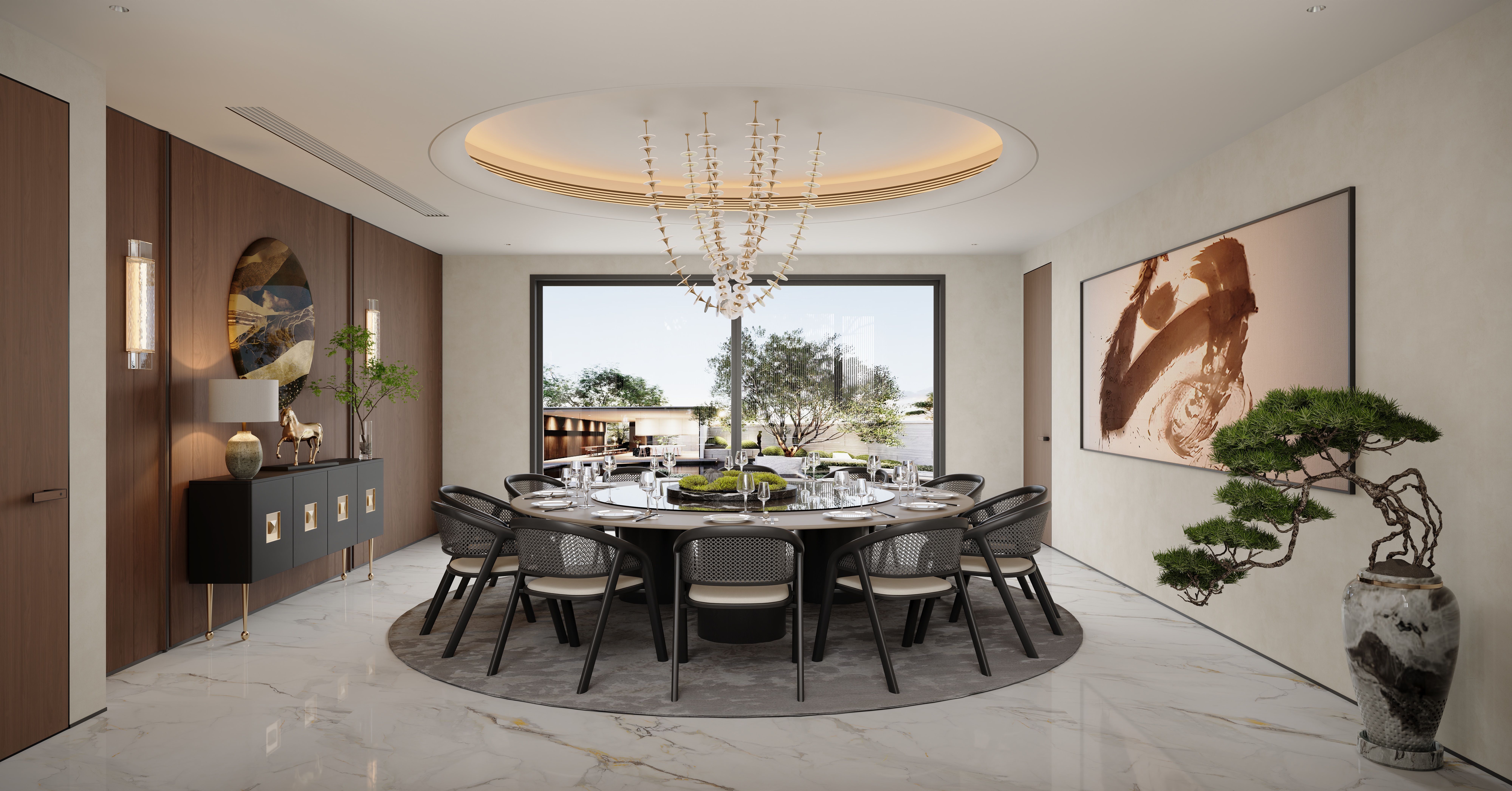 新作 现代极简挑空别墅-8