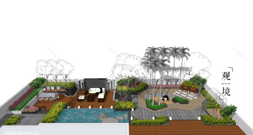 蔡先生南向屋顶花园——室内外景观相互渗透的无缝衔接设计-2