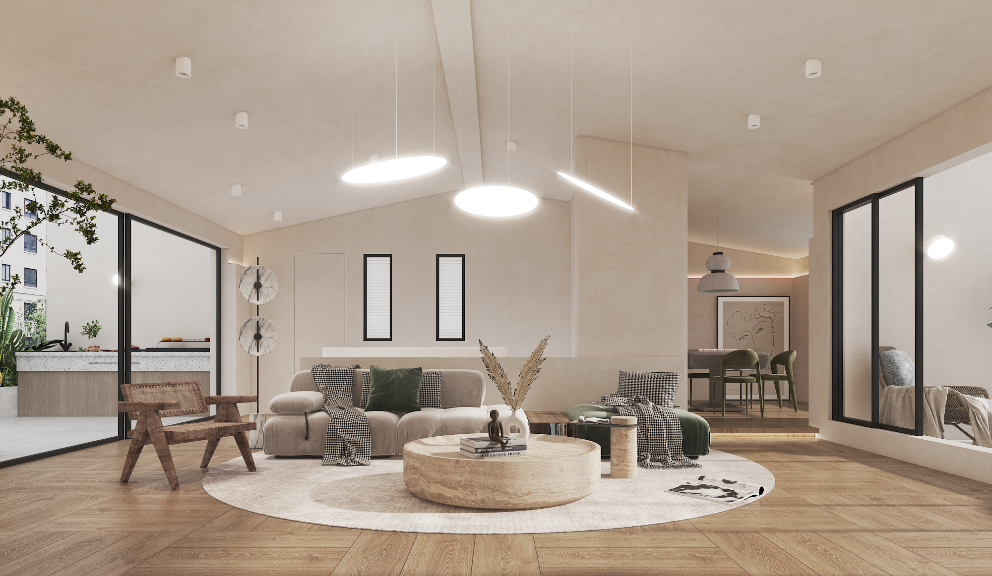 奶茶色系高级侘寂风住宅设计-12