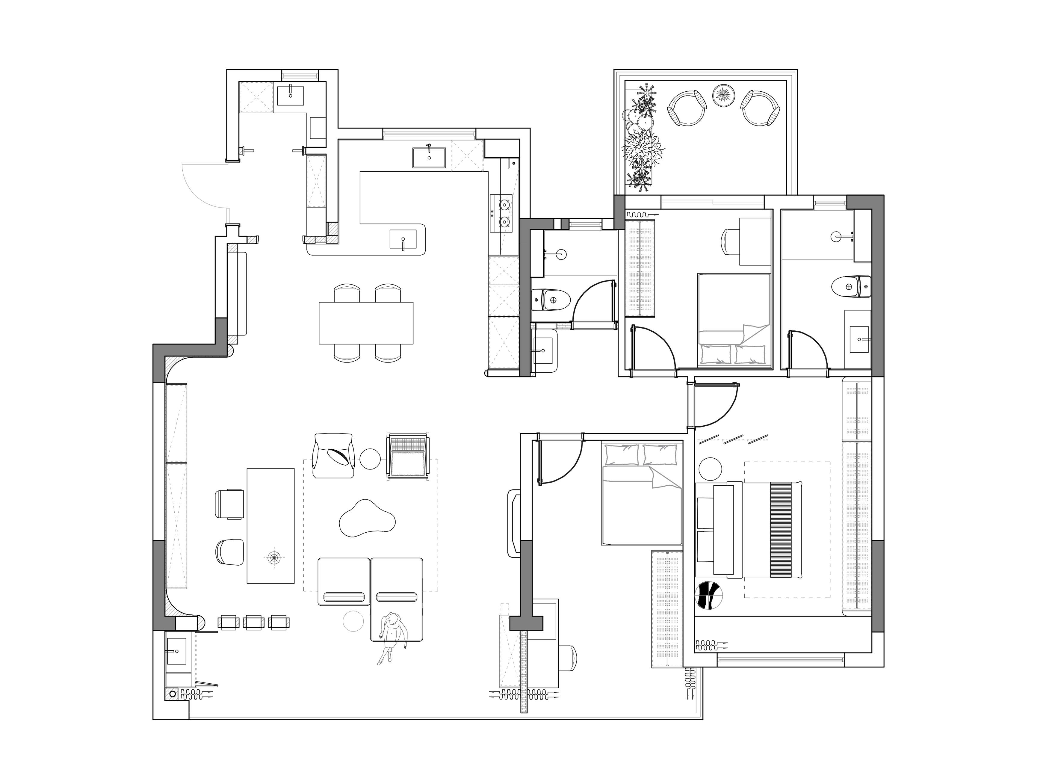 研己实景 · 当法式没有角花!143平诠释优雅质感的家丨中国北京丨研己设计-51