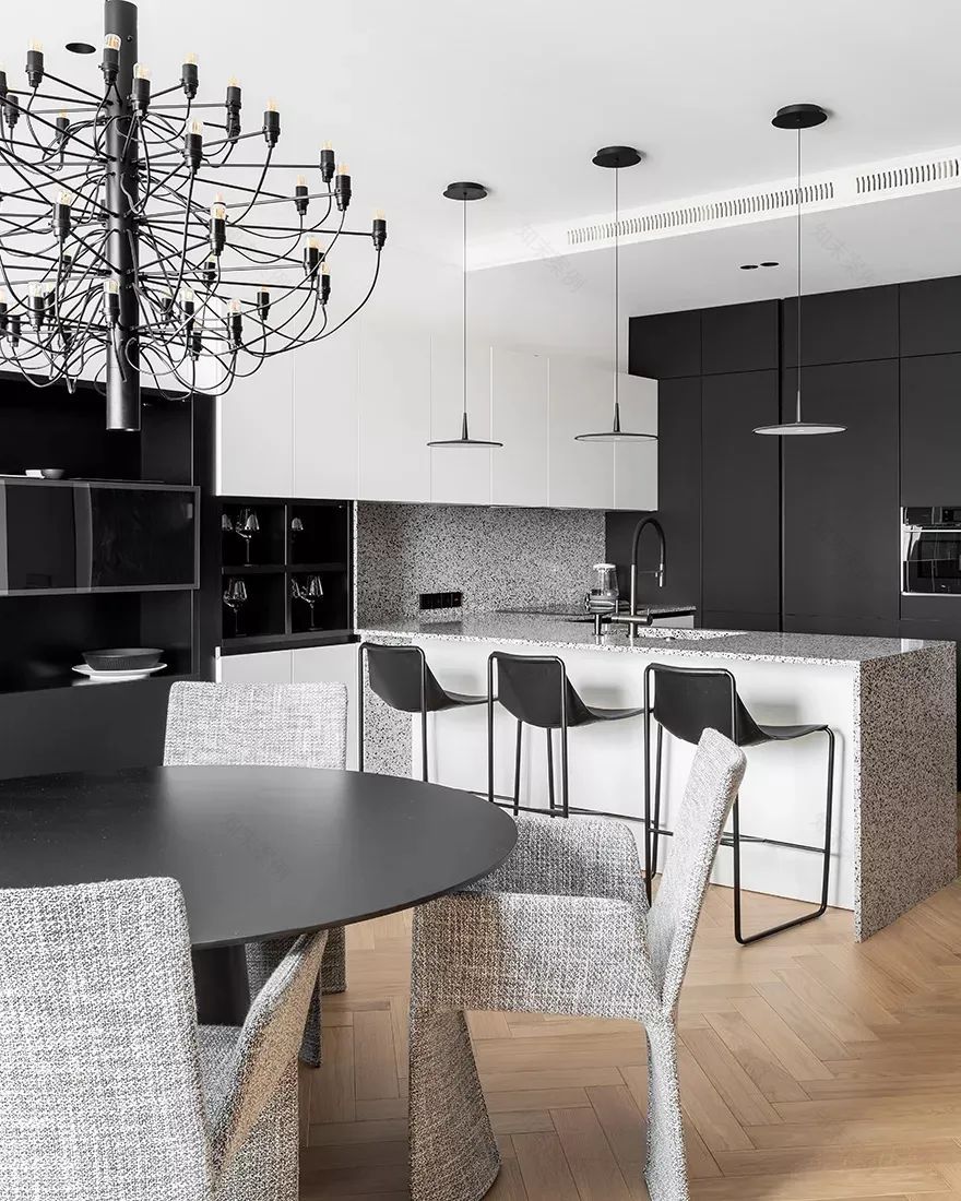 黑白魅力 · 120㎡艺术空间设计丨Alexandra Burmistrova-13