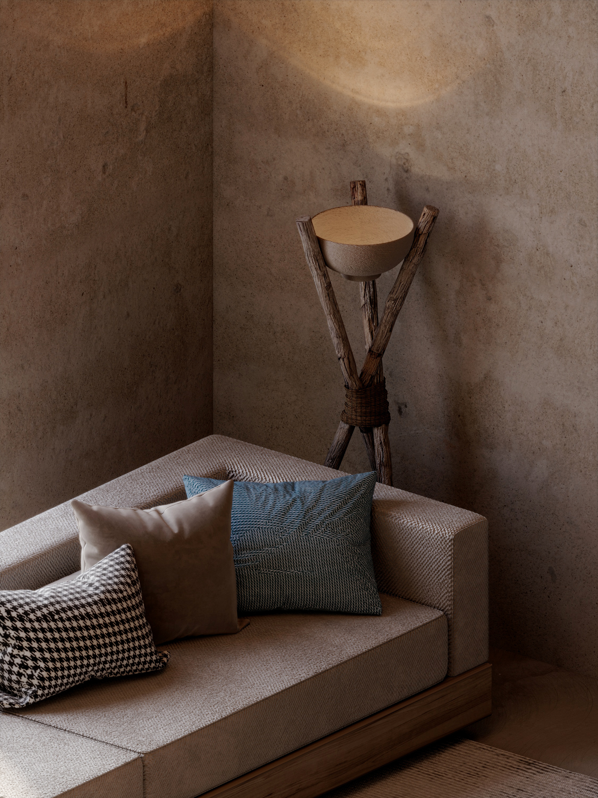 客厅与侘寂风内饰丨沙特阿拉伯-7