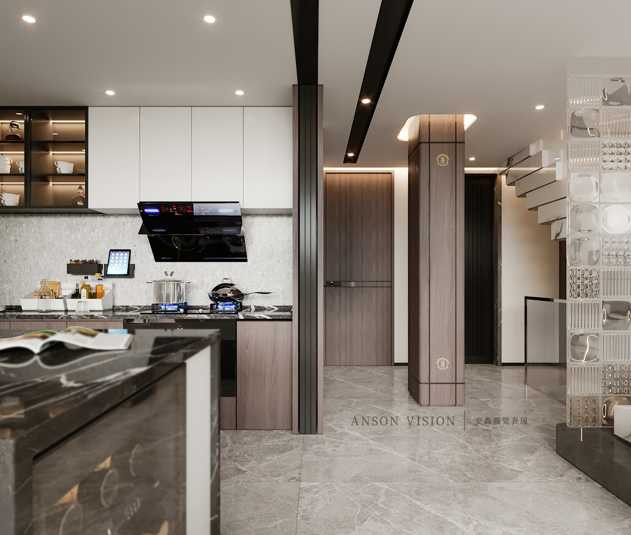 Anson︱现代简约别墅空间表现-2