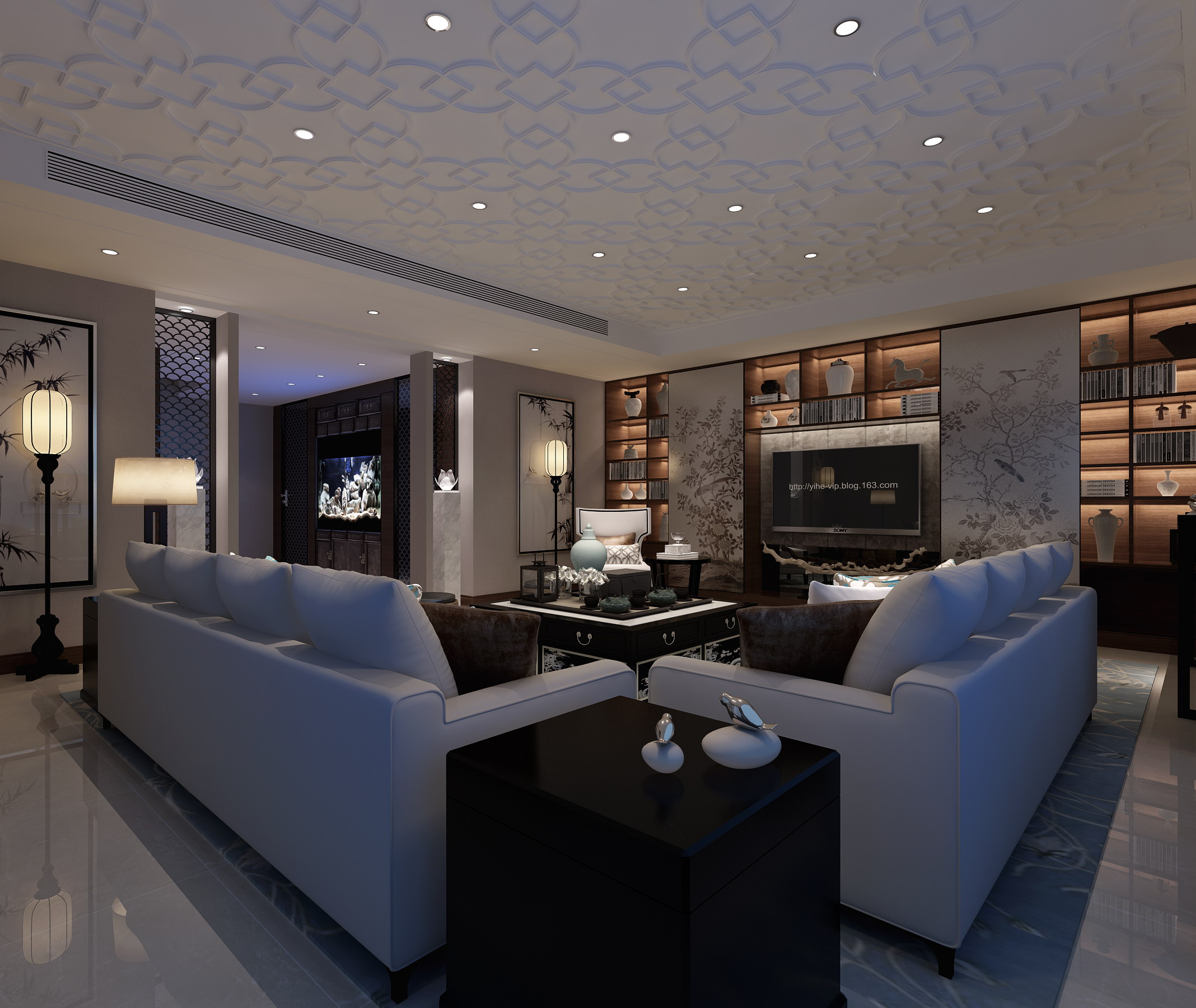 新中式 中式古典 奢华家装别墅样板房-5-29