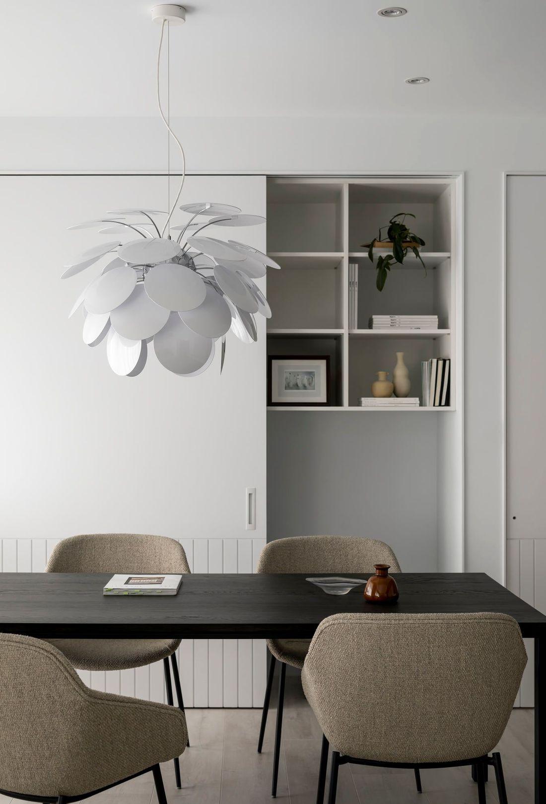 奶油系无主灯家居空间设计丨中国海淀丨周维平-25