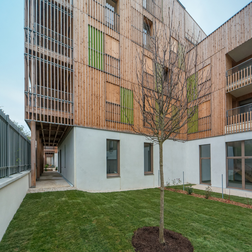 法国 Auvry Barbusse 木质住宅,城市更新之作-23