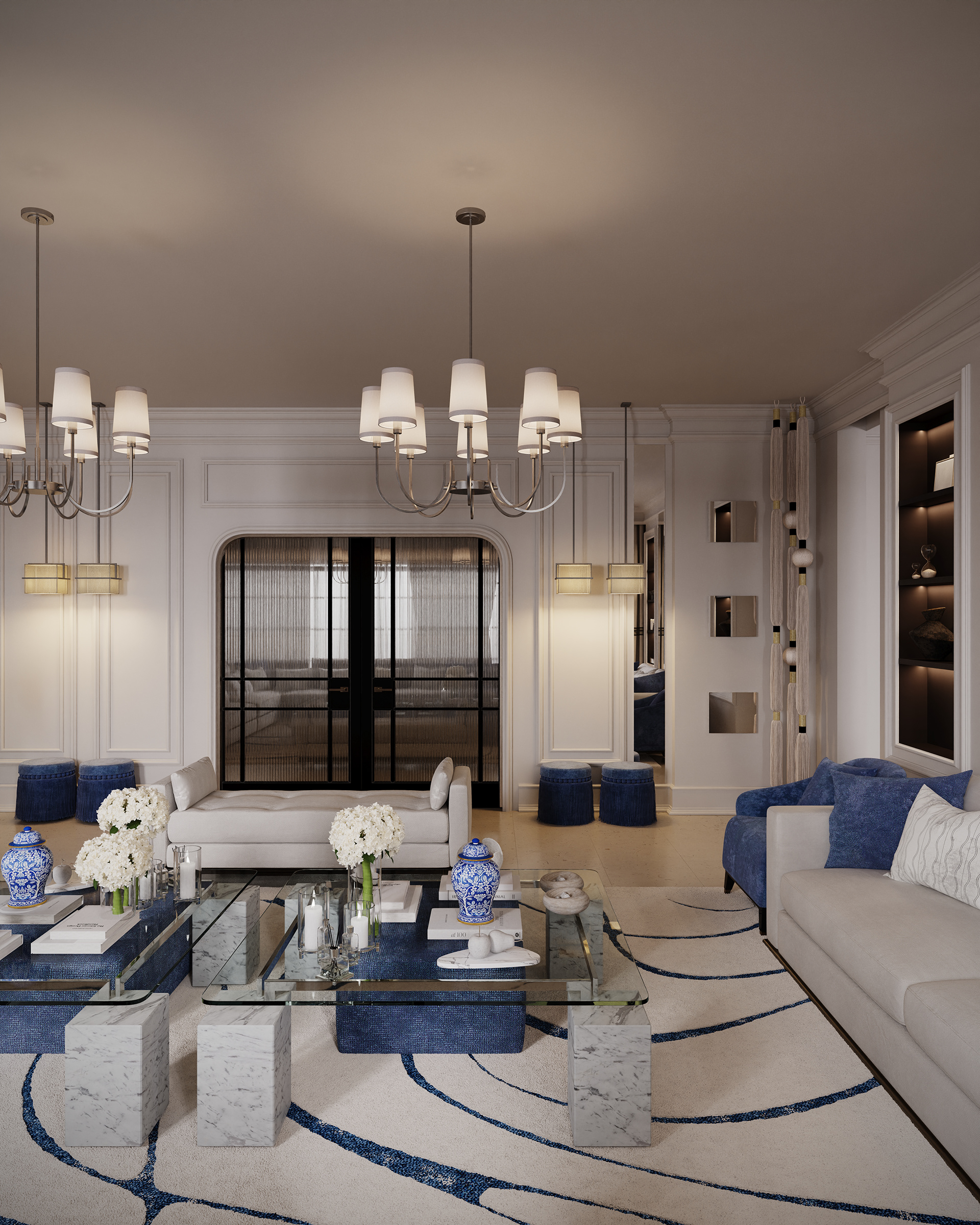 过渡性现代会客厅丨沙特阿拉伯丨kaf interiors-8