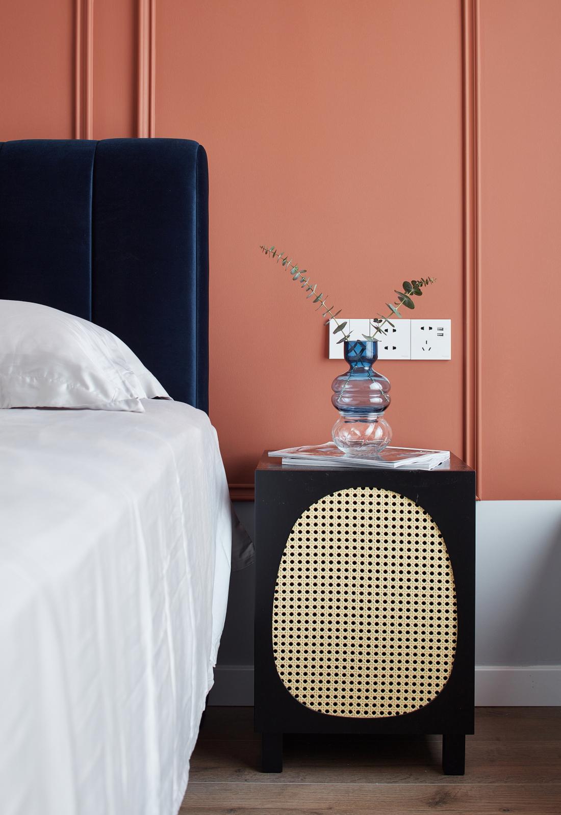 三代人的温馨爱马仕橙蓝跳色空间-17