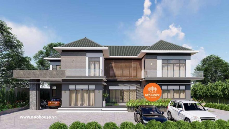 45+ 2层300㎡现代豪华别墅设计案例丨NEOHouse.vn-9