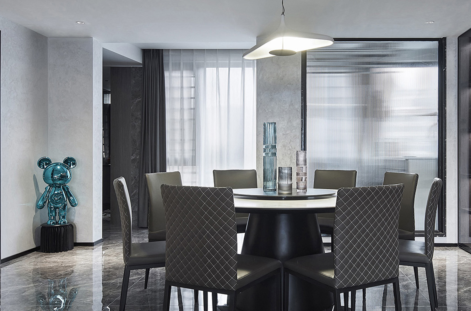 江景楼王酷黑大平层设计丨中国福州-14