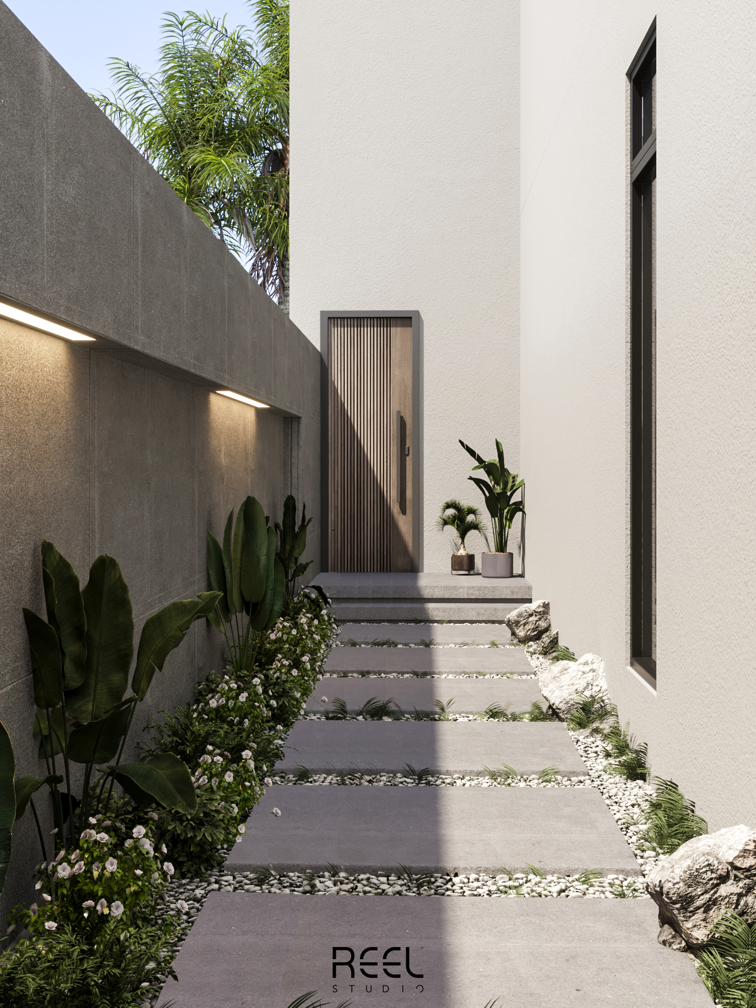 Villa Frontyard Landscape Design-3