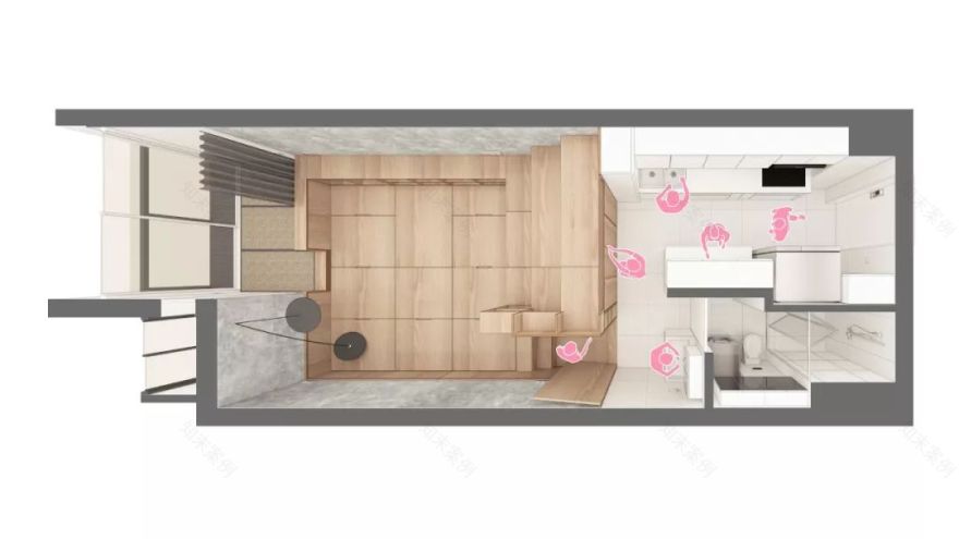 盈尺起山:40平方米居住空间改造设计丨中国杭州丨久舍营造工作室-61