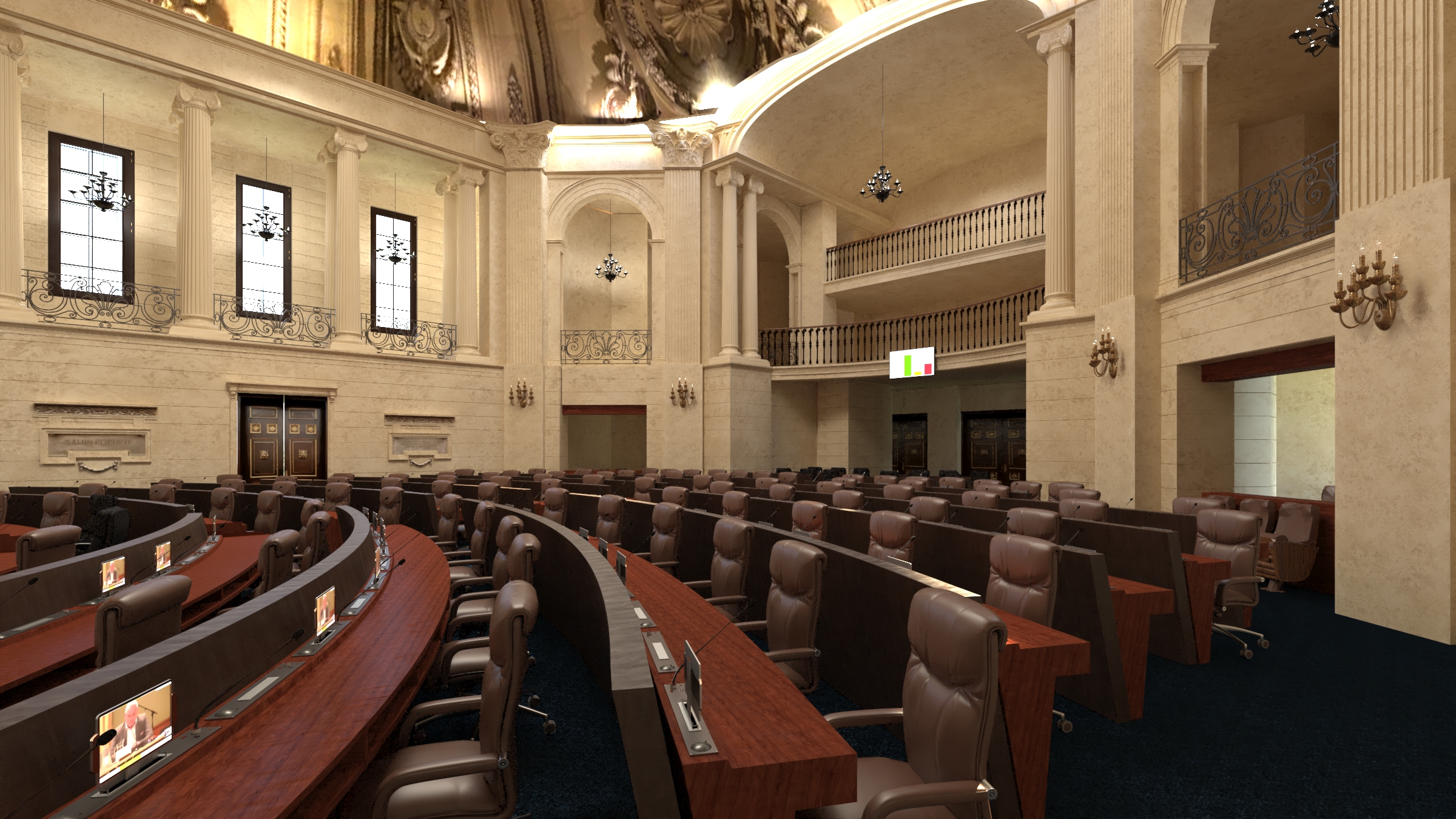 哥伦比亚国会椭圆形会议室室内设计丨MATIZZO-9