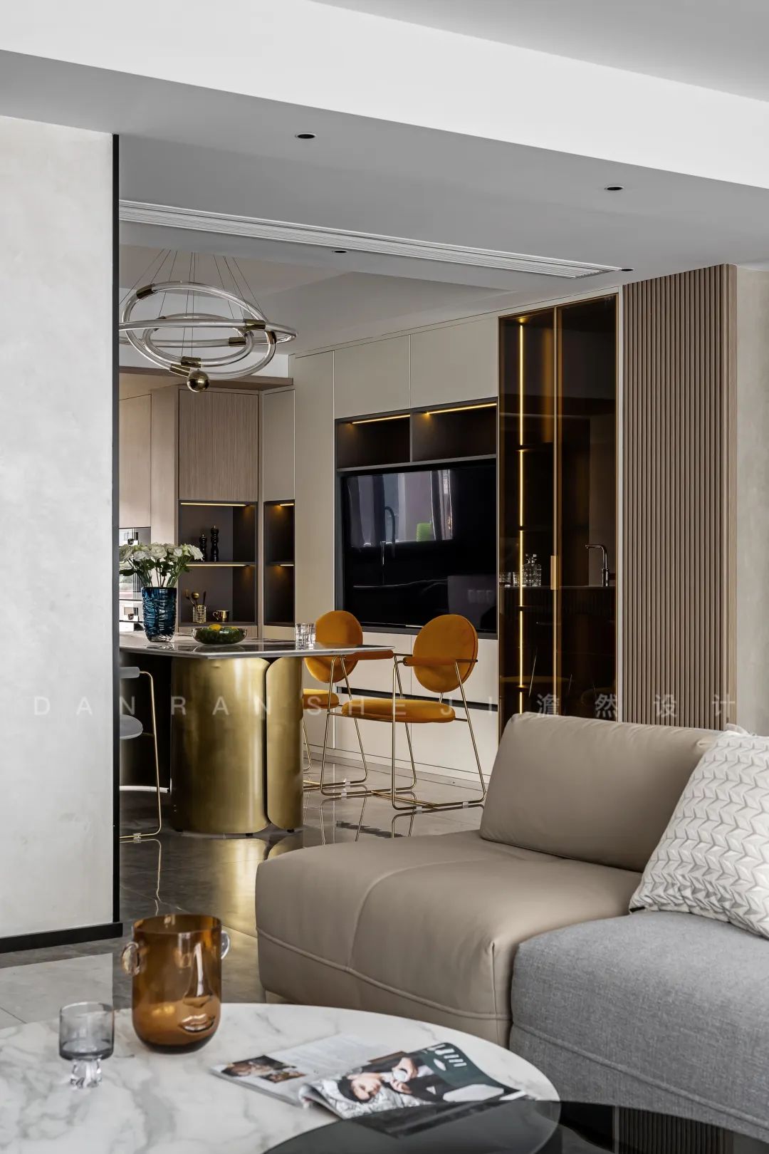 重庆舜山府现代雅奢住宅丨中国重庆丨澹然设计,橙色软装-49