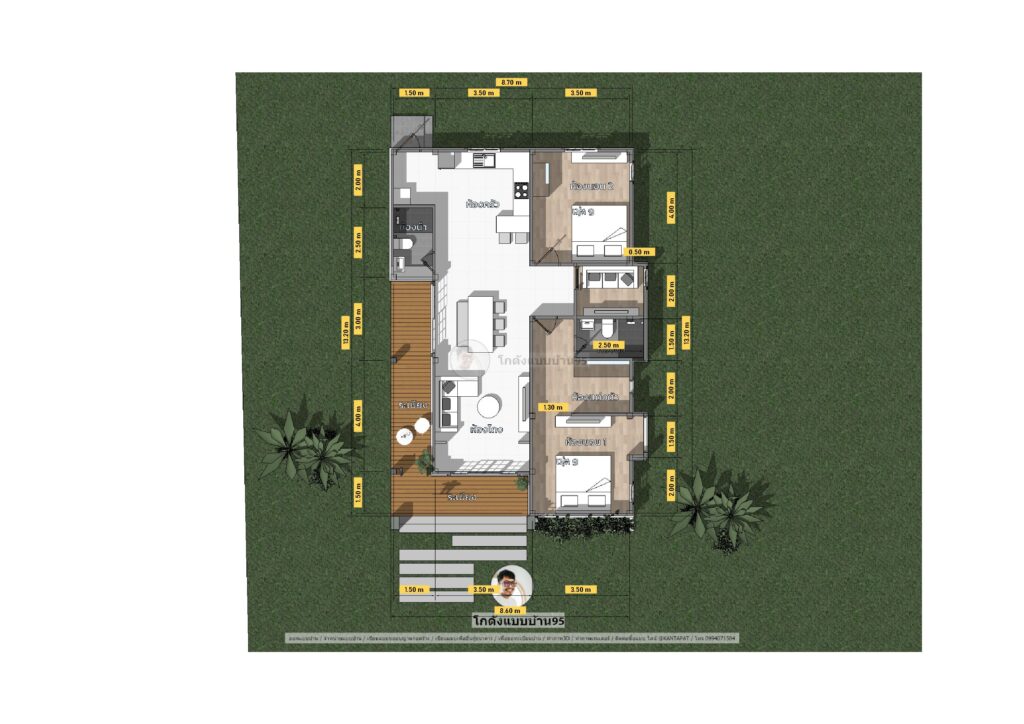 独栋坡顶房屋P  2190设计丨KODANG BAAB BAAN 95-31