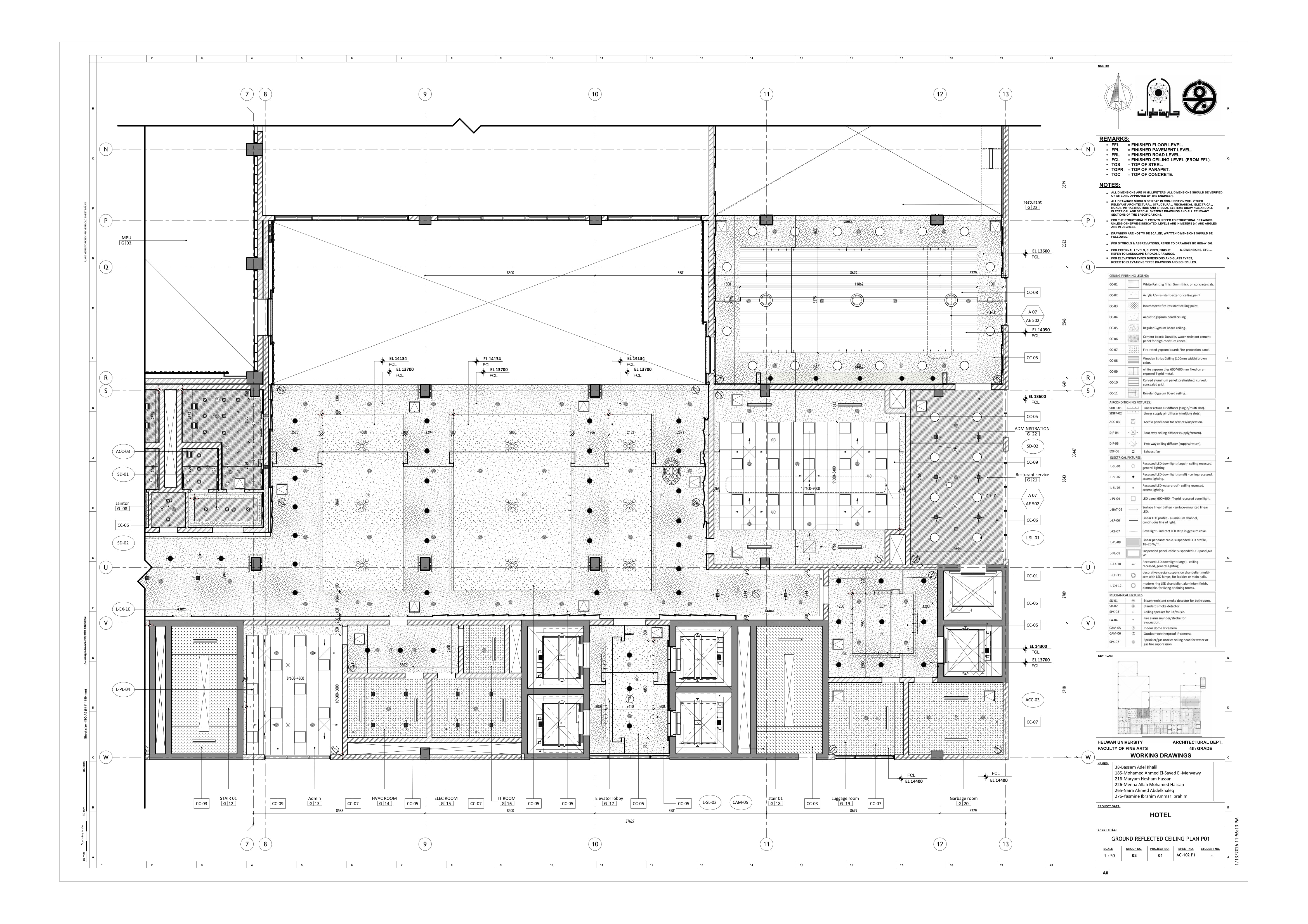 Blue Hotel | 3-Star Hotel Working Drawings-56