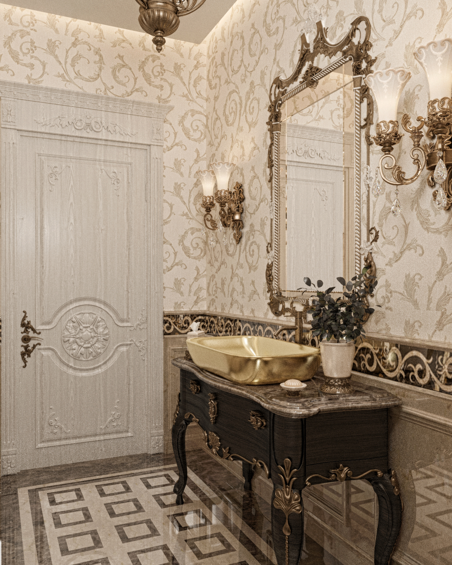 Classic luxury Guest Toilet-3