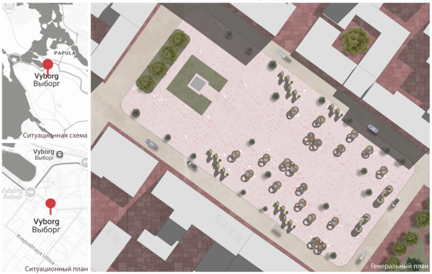 “公园躺椅”概念在维堡城市广场的设计丨俄罗斯-11